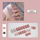 Chic Holiday Pink French Press-On Nails Set 24 Designs