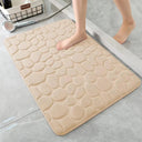 Embossed Pebble Bath Rug Non-Slip Memory Foam Mat 24x17