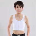 Chest Breast Binder Trans Crop Top Bandage Zipper Bra Tank