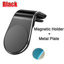 Magnetic Car Phone Holder: Universal Air Vent Mount for Smartphone GPS  ourlum.com Black 1  