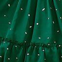 Dark Green Princess Dress Elegant Layered Square Collar