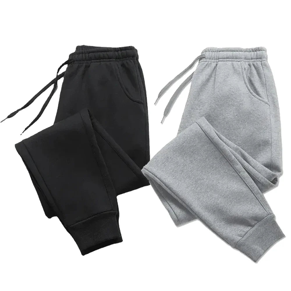 Men's Fleece Lined Casual Joggers for Autumn & Winter - Comfortable Running and Gym Sweatpants