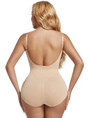 Seamless Backless Bodysuit Shapewear for Women with Open Crotch & Tummy Control