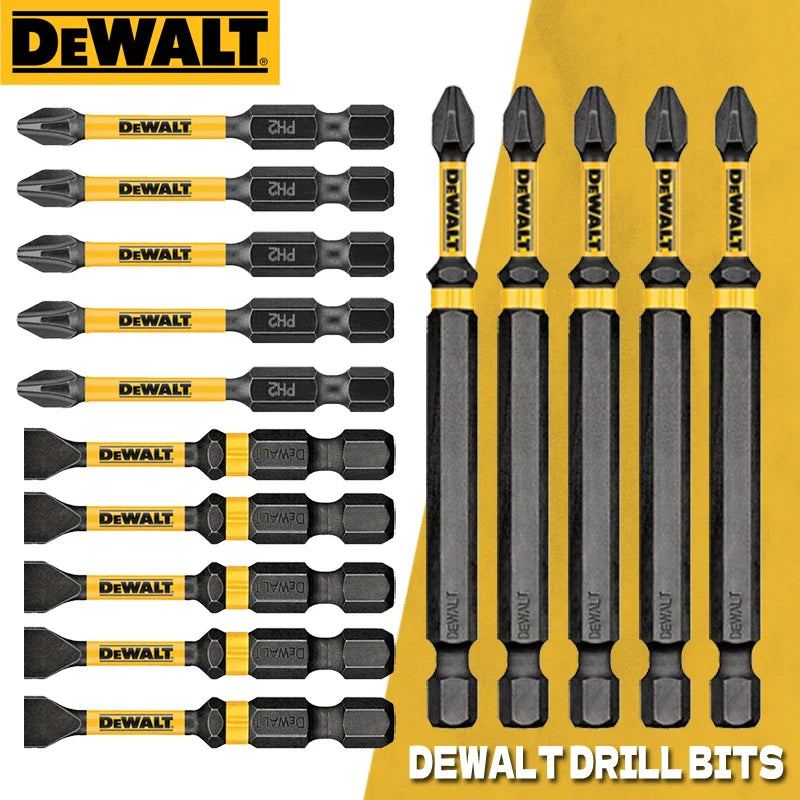 DEWALT 5PCS High Hardness PH2 Impact Driver Drill Bit Set for DIY and Tradesmen