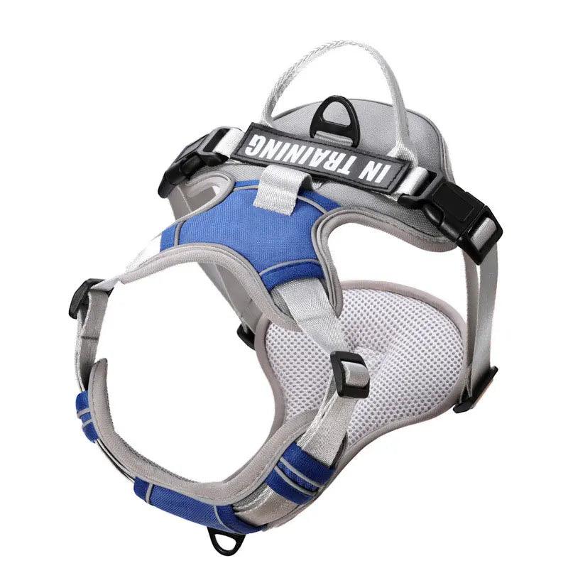 Adjustable Nylon Dog Harness with Reflective Vest: Comfortable & Secure Fit  ourlum.com   