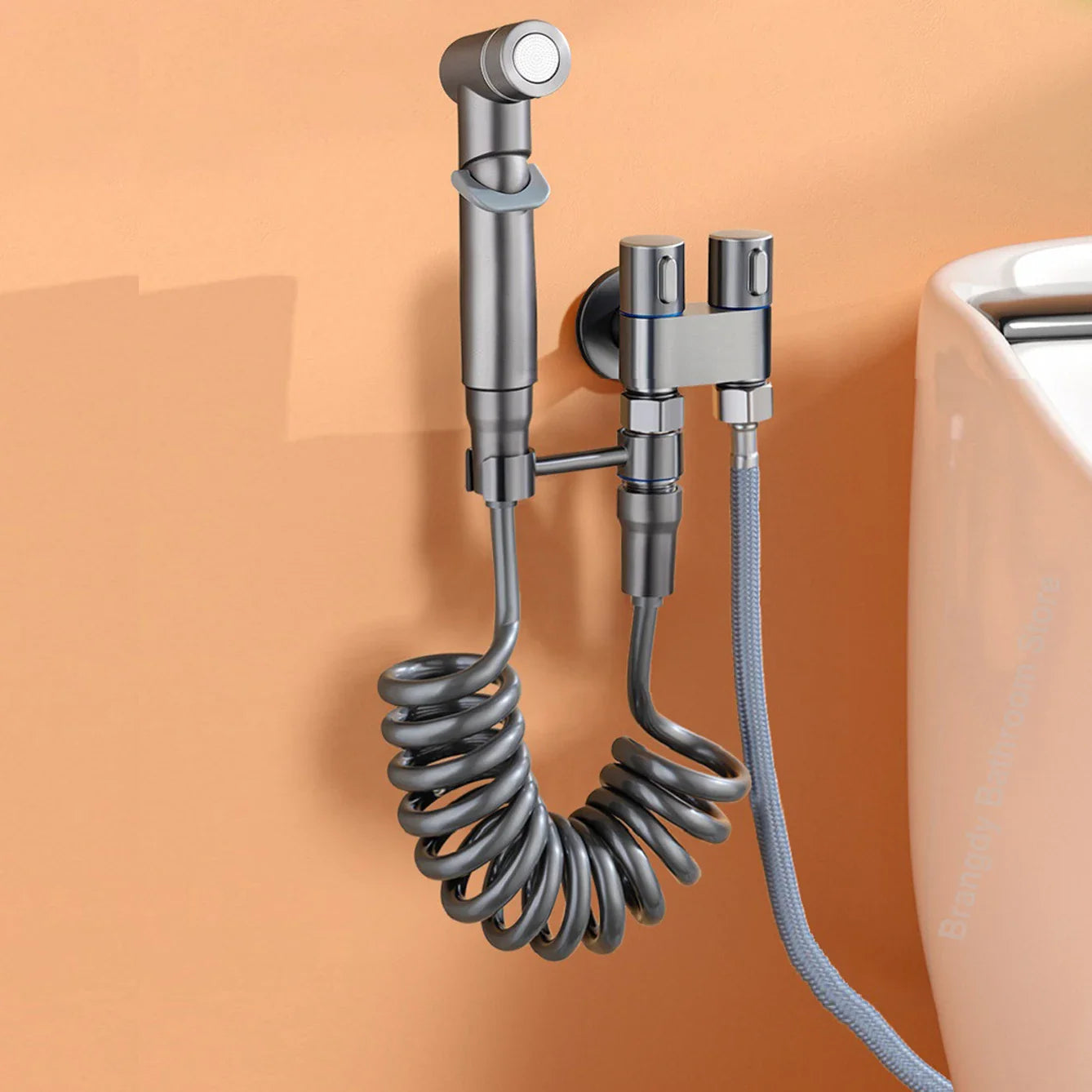 Hygienic Bidet Sprayer: Premium Dual Outlet Bathroom Accessory  ourlum.com   