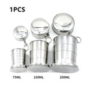 Retractable Stainless Steel Folding Cup for Camping Travel