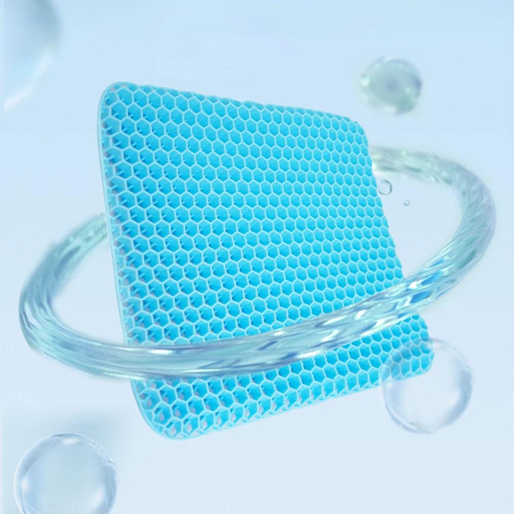 Breathable Gel Seat Cushion Pad for Summer Comfort - Multi-Functional TPE and PU Foam Chair Cushion with Removable Mesh Cover