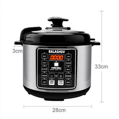 5L Smart Electric Pressure Cooker - 9-in-1 Multi-Function Kitchen Appliance for Quick Meals, Soups, and Rice Cooking