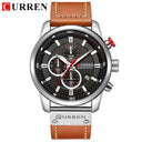 CURREN Men's Chronograph Watch: Stylish Quartz Timepiece for Modern Man  ourlum.com silver black  