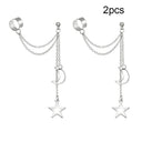 Unisex Silver Leaf Ear Cuffs - Trendy Non-Piercing Earrings