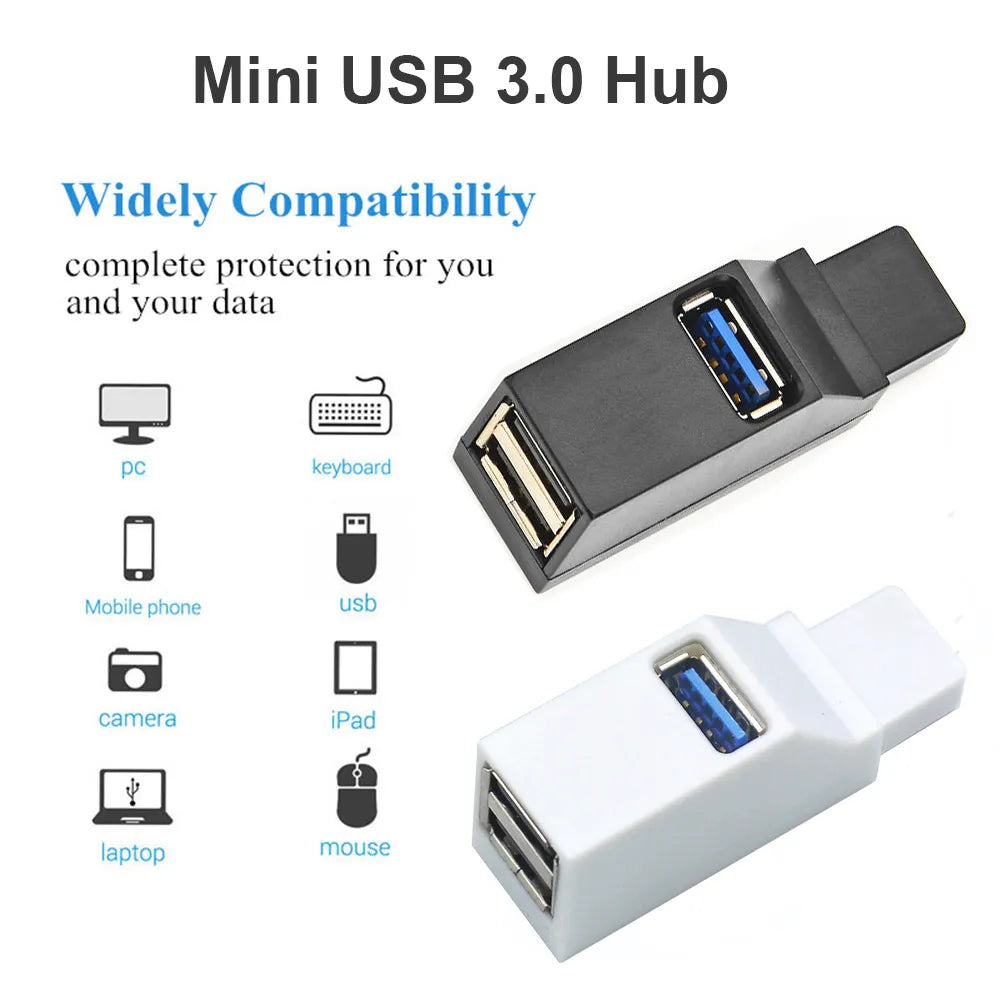 Boost Connectivity with USB HUB Splitter: 3 Ports for PC & Laptop  ourlum.com   