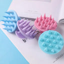 Silicone shampoo scalp hair massager shampoo massage comb bath massage brush scalp massager hair shower brush comb care tool  ourlum.com   