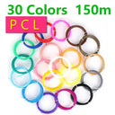 3D Pen Filament Kit: Colorful 1.75mm PLA ABS PCL Plastic Set  ourlum.com PCL 30Colors 150m  