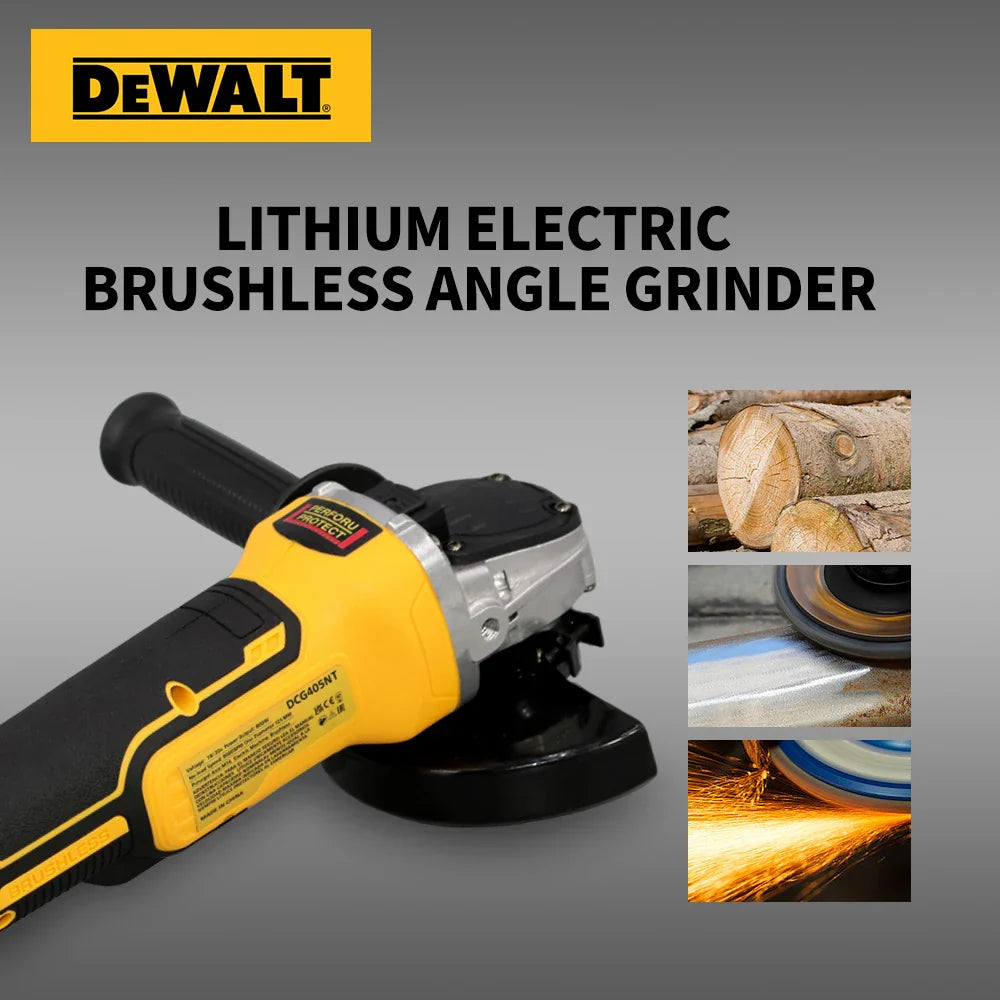 DEWALT DCG405 Brushless Lithium Angle Grinder - High Performance Metal Cutting & Polishing