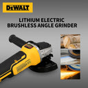 DEWALT DCG405 Brushless Lithium Angle Grinder Metal Cutting