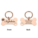 Personalized Stainless Steel Pet Tags: Customizable, High-Quality, Anti-lost, Unique Design  ourlum.com rose gold-2 40X21MM 