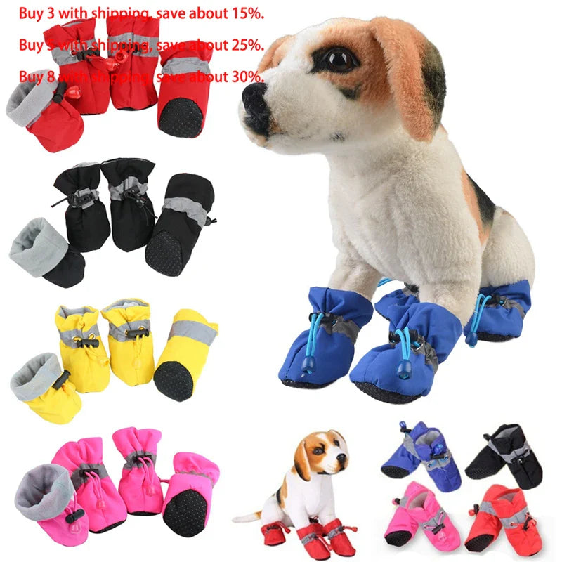 Waterproof Anti-slip Pet Shoes for Small Dogs & Cats: Keep Paws Dry & Warm  ourlum.com   