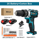 88VF Cordless Drill Electric Screwdriver Electric Impact Drill Mini Wireless Power Driver DC Lithium-Ion Battery Power Tools  ourlum.com 2 Battery Type 2 Mexico 