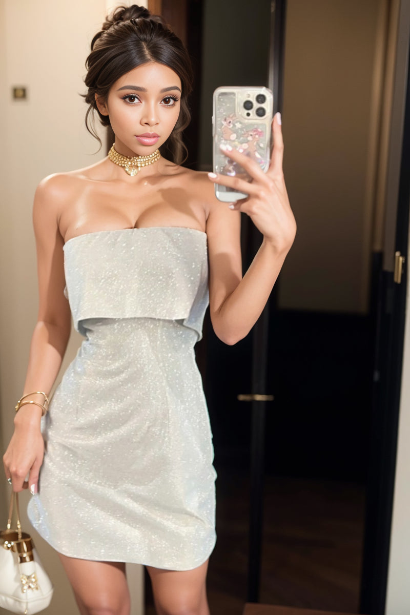 Socialite Luxe Glam Tube Top Dress: Summer Sophistication