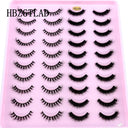 5-14Pairs Fluffy Lashes 10-25mm 3D Mink Lashes Long Thick Natural False Eyelashes Wholesale Lashes Vendors Makeup Mink Eyelashes  ourlum.com 20 pairs HD-A9  