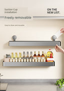 Suction Cup Punch-Free Wall Condiment Hook Rack Storage