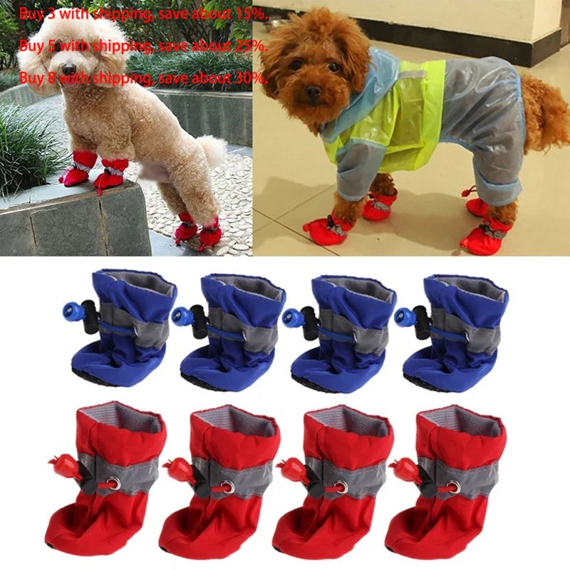 Waterproof Anti-slip Pet Shoes for Small Dogs & Cats: Keep Paws Dry & Warm  ourlum.com   