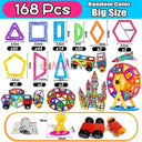 Magnetic Building Blocks Set for Boys: Creative Constructor Toy  ourlum.com big size 168pcs  