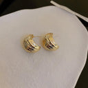 Vintage Gold Teardrop Earrings - Stainless Steel Statement Drops