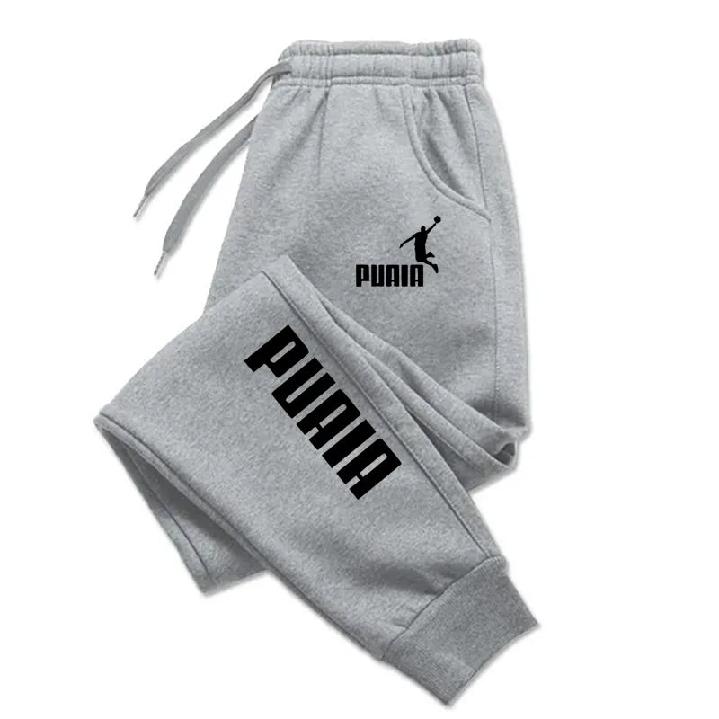 Men's Casual Print Jogging Trousers - Autumn/Winter Sport Pants for Fitness and Streetwear