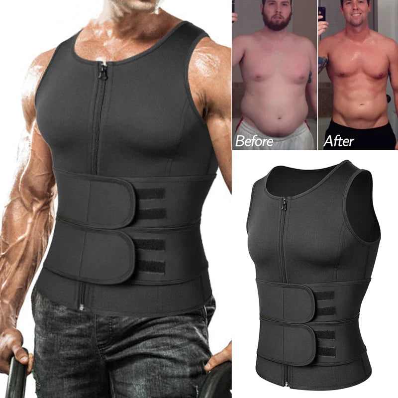 Men Body Shaper Waist Trainer Girdle your abdomen Sweat Vest Slimming Underwear Weight Loss Shirt Fat Burner Workout Tank Tops