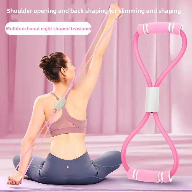 Foam-Handled Resistance Bands for Home Fitness Use