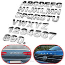 3D Metallic Silver Alphanumeric Logo Car Sticker Chrome Plated Chrome Plated Motorcycle Parts SEO: Elevate Your Vehicle Style with Premium Badge.  ourlum.com black A 