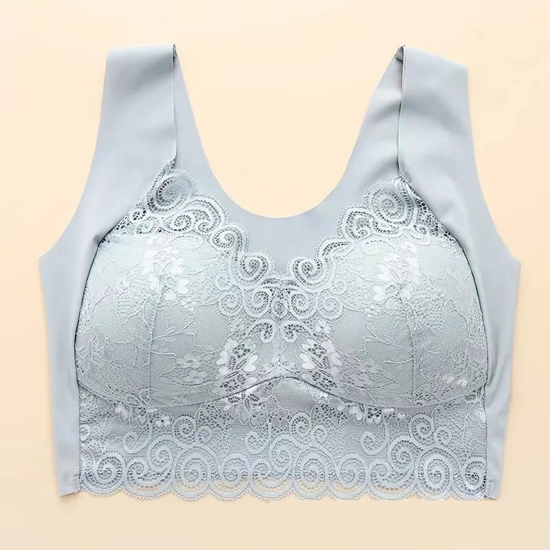 Lace V-Neck Bra Camisole Set - Blue, Sizes L-XXL - Breathable and Comfortable  Our Lum   