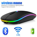 Wireless Mouse For Laptop PC Bluetooth RGB Rechargeable Mouses Wireless Computer Silent Mice LED Backlit Ergonomic Gaming Mouse  OurLum.com   