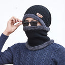 GETINFIT Winter Velvet Warm Woolen Hat and Scarf Set for All