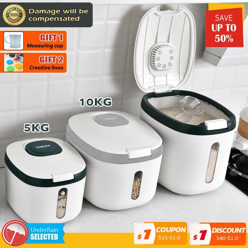 Kitchen Container Insect-Proof Rice Box Grain Sealed Jar Storage Box  ourlum.com   