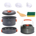 Portable Aluminum Camping Cookware Set for Hiking Picnic