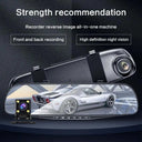 Rear View Mirror Dash Cam: Enhanced Video Capture & Night Shot