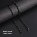 Skyrim Fashion 60cm Long Box Chain Necklace Men Jewelry