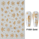 Winter Snowflake Nail Art Stickers for Holiday Glam Designs