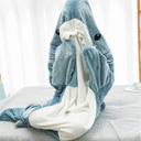 Cartoon Shark Blanket Sleeping Bag Women Comfy Homewear