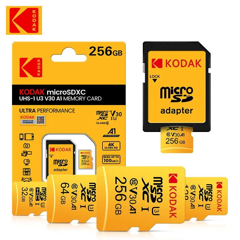 KODAK 256GB High-Speed Class 10 Memory Card for 4K Recording  ourlum.com   