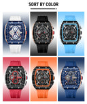 Curren 8442 Men's Luxury Chronograph Quartz Watch Casual Date Wristwatch with Silicone Band