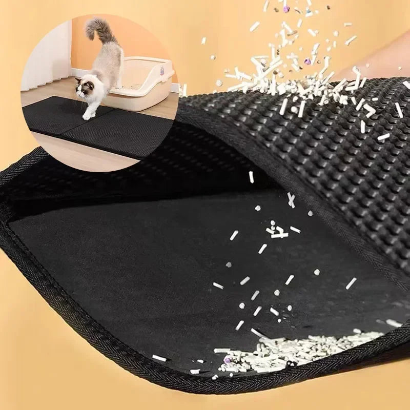 Cat Litter Mat: Waterproof Double Layer Non-slip Washable Clean Pad  ourlum.com   