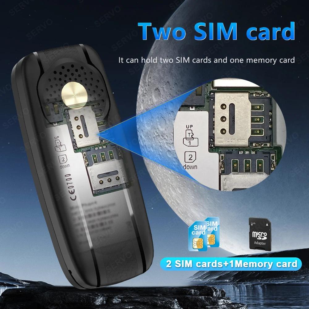 Mini Dual SIM Phone with Bluetooth, Voice Changer, Auto Call Recorder & Magic Voice - SERVO BM35