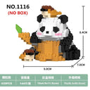 Kawaii Panda Micro Building Block Animals Toy: Creative DIY Assembled Bricks, Christmas Gift  ourlum.com W1116(Easy version)  