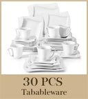 MALACASA Amparo 60-Piece White Porcelain Dinnerware Set