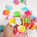 20 Mini Pop Keychain Fidget Toys for Toddler Sensory Fun