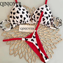 Heart Print Bikini Thong Summer Beachwear Essential Stylish Collection